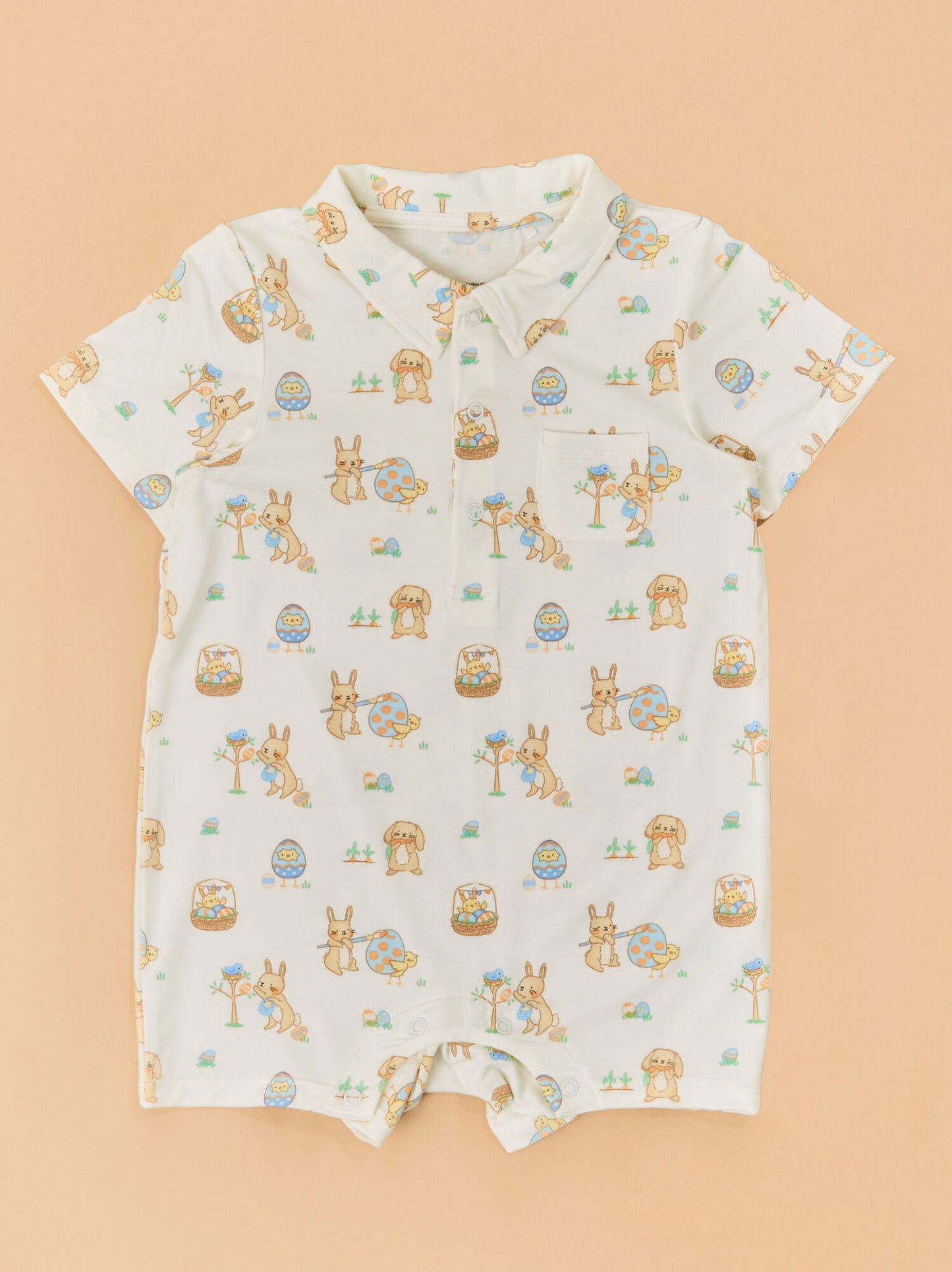 Easter Egg Hunt Polo Shortie Romper