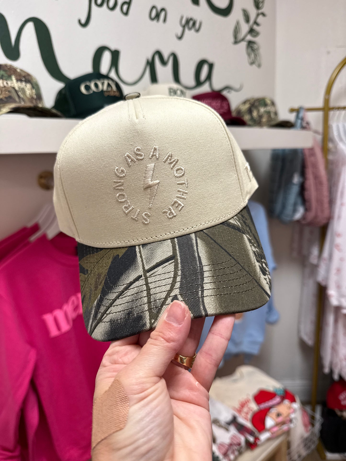 Strong as a Mother Camo Hat