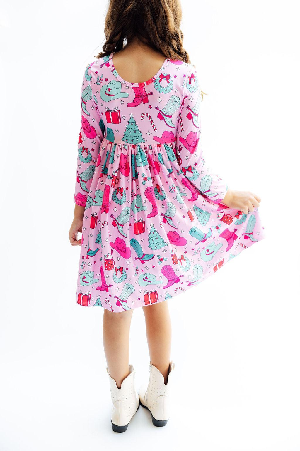 Christmas Cowgirl Pocket Twirl Dress
