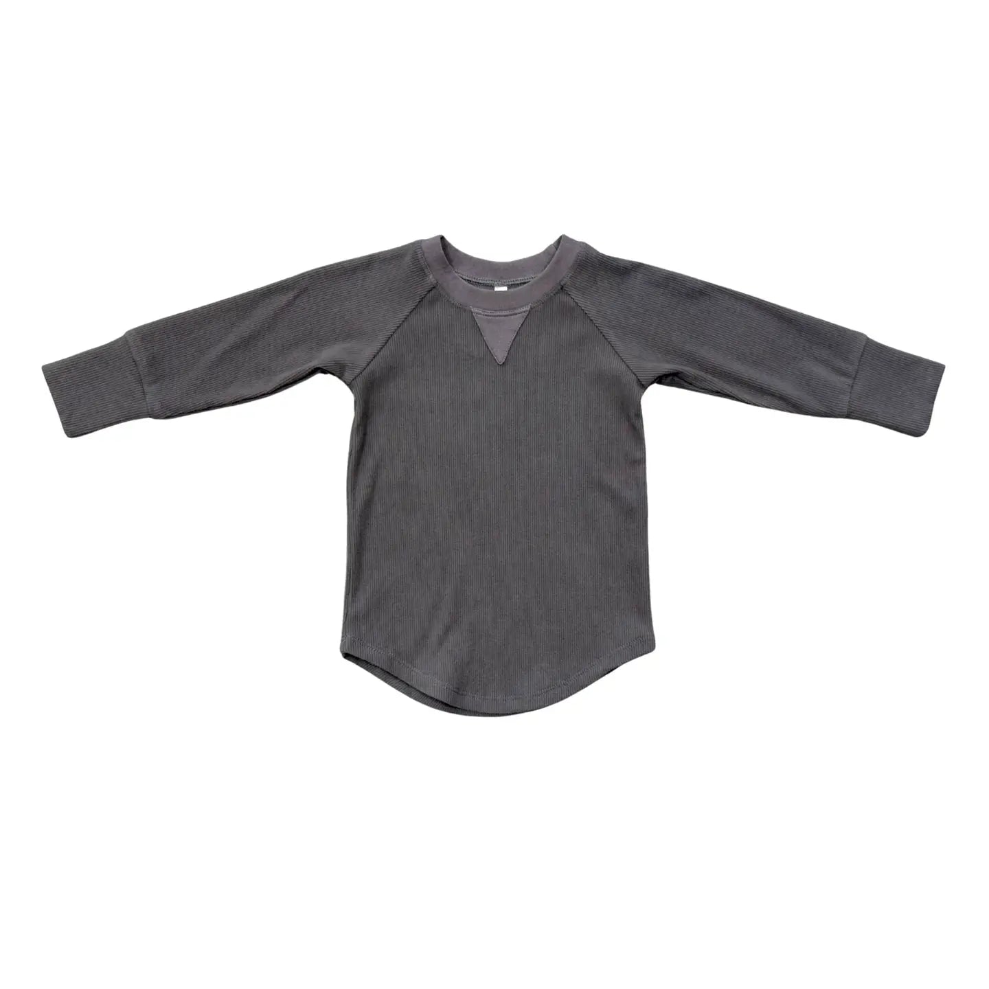 Tornado Gray Ribbed Top
