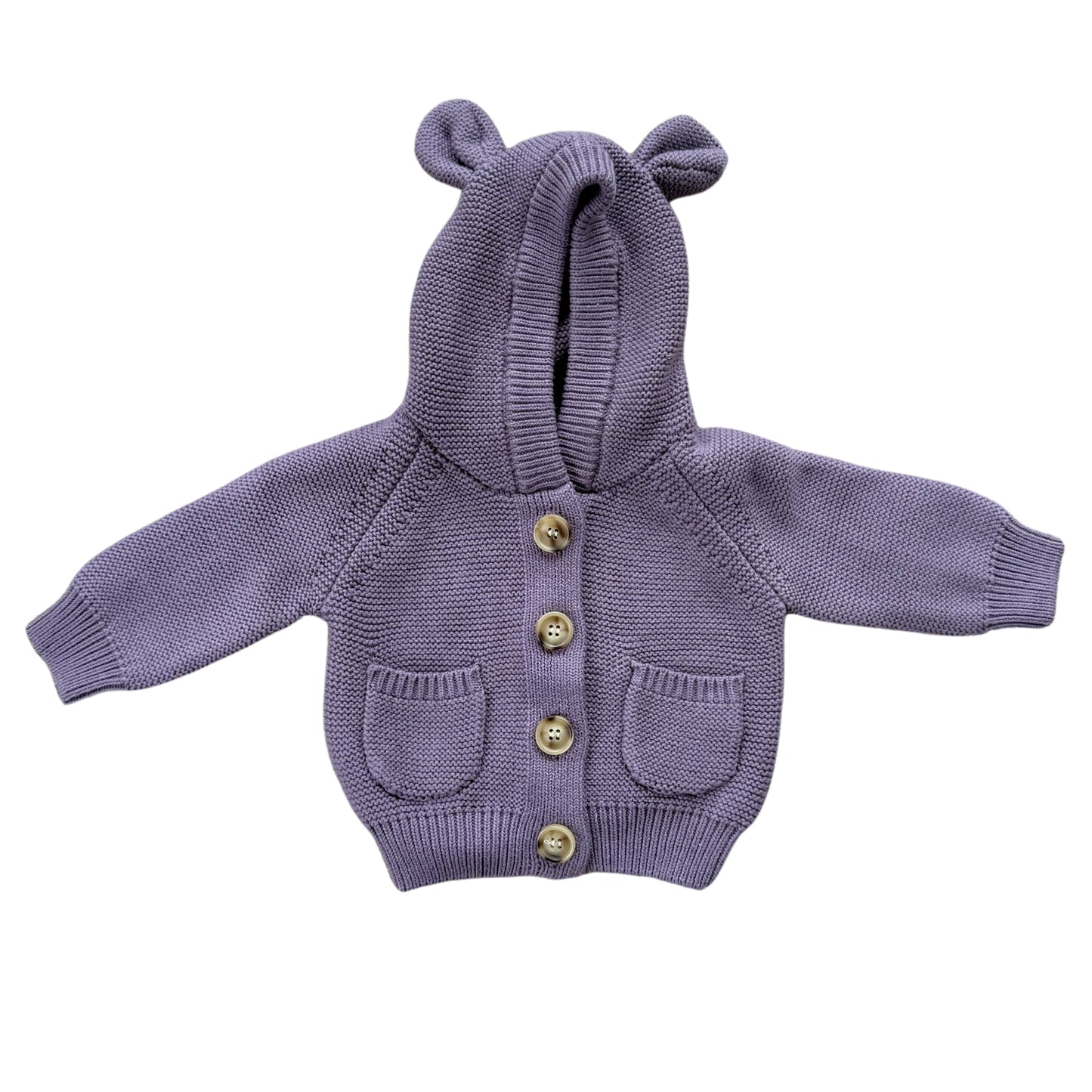Knit Hoodie- Plum