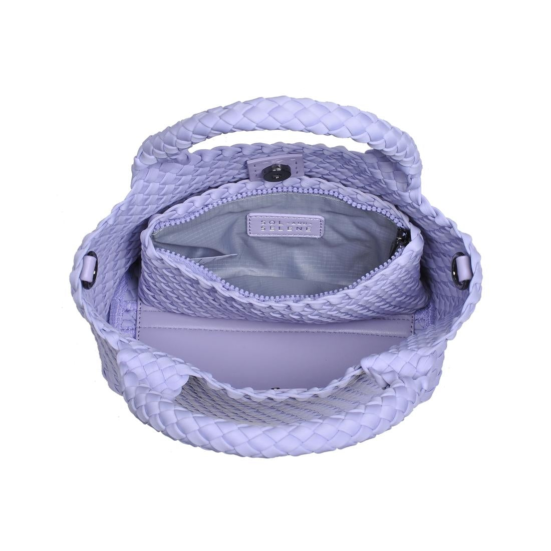Sky's the Limit - Small Woven Neoprene Crossbody - Lilac