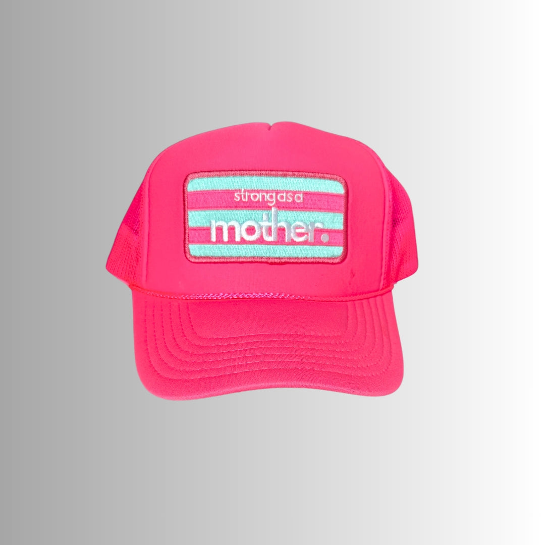 Patch Trucker Hat - Neon Pink