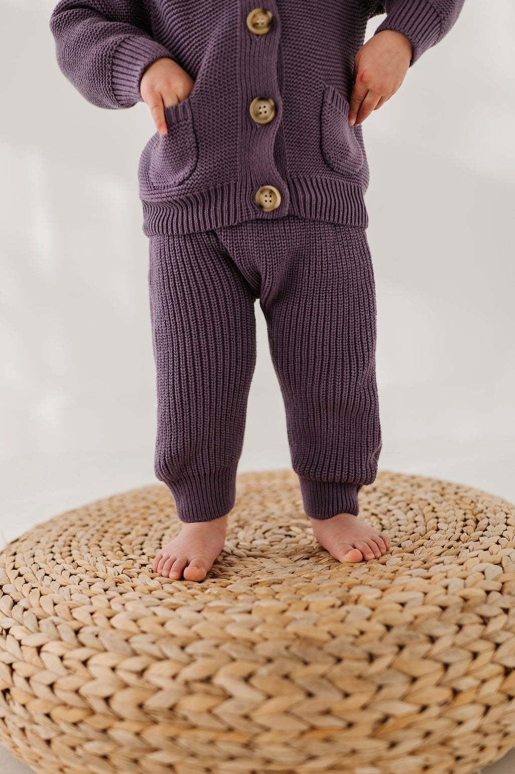 Knit Pants - Plum
