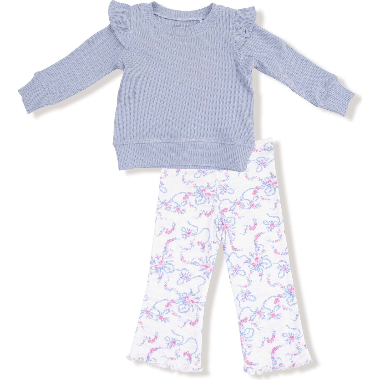 Ribbon Floral Fling Flare Pant Set