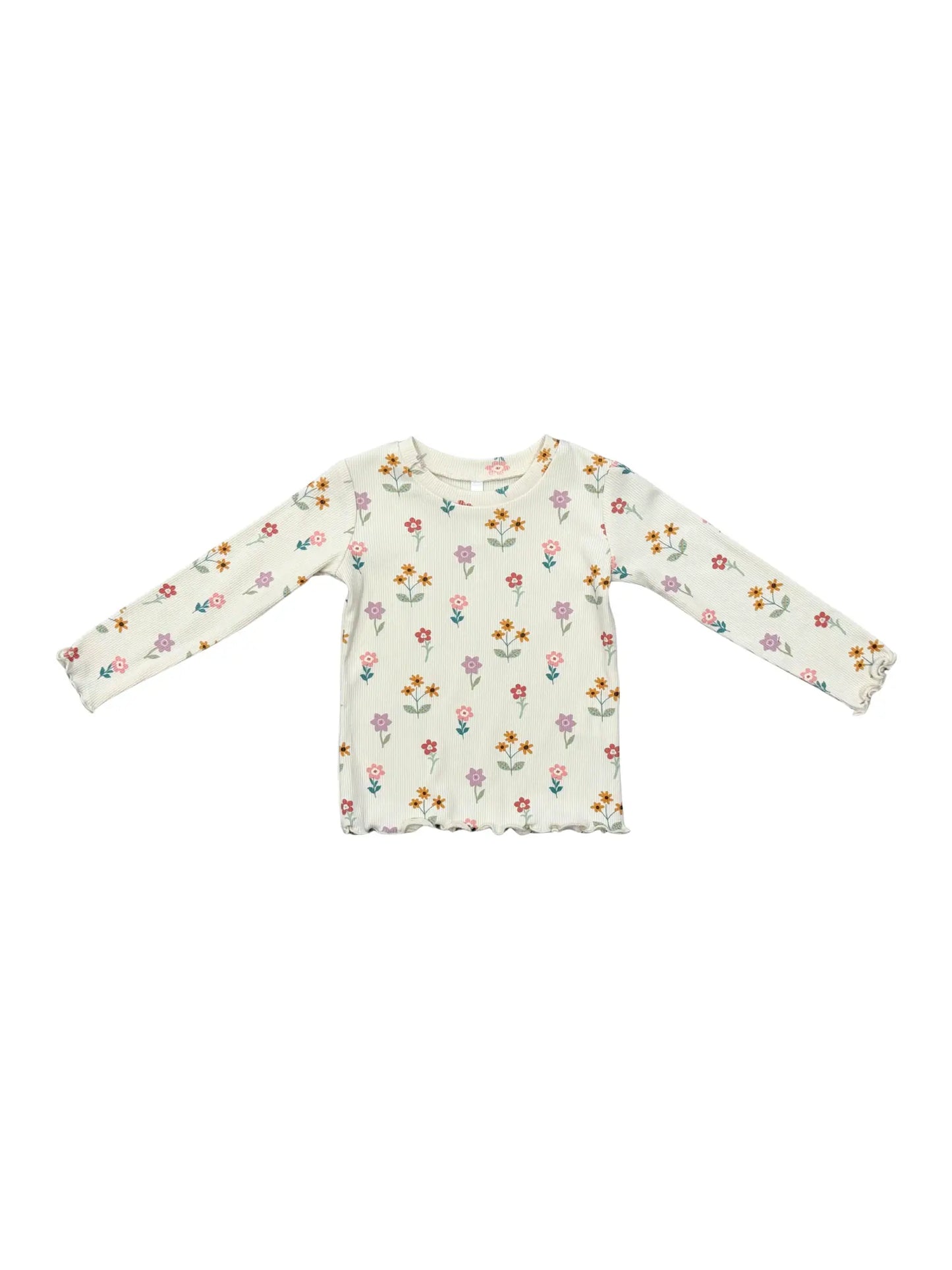 Meadow Bloom Lettuce Hem Tee