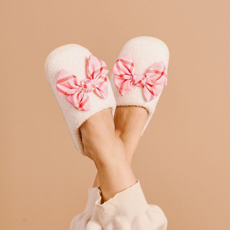 Adult Slippers - Festive Plaid