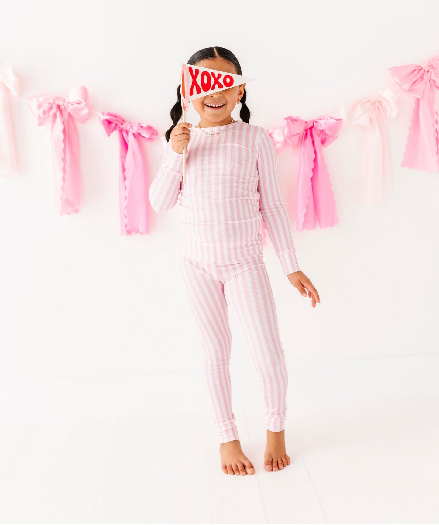 Pink Stripe Ribbed 2 Piece PJ