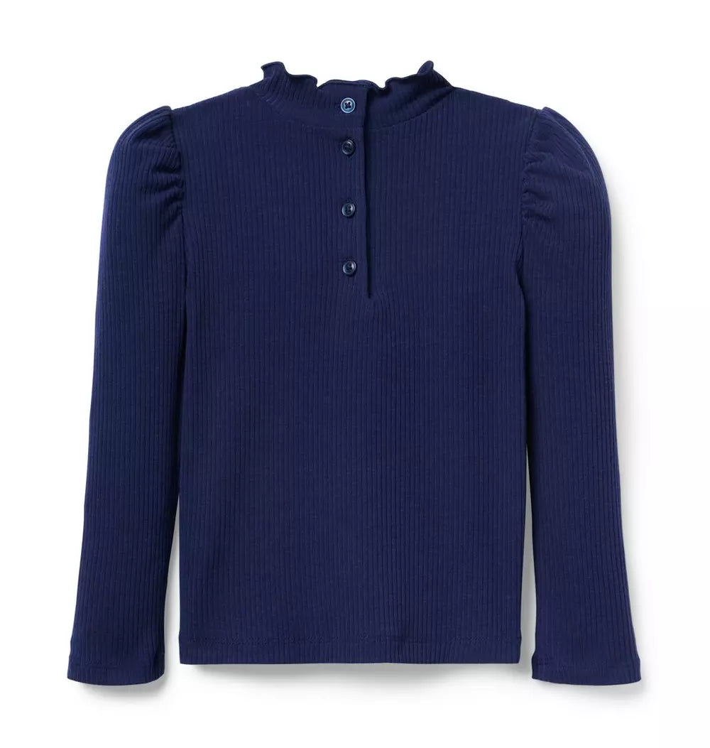 Navy Ribbed Turtleneck