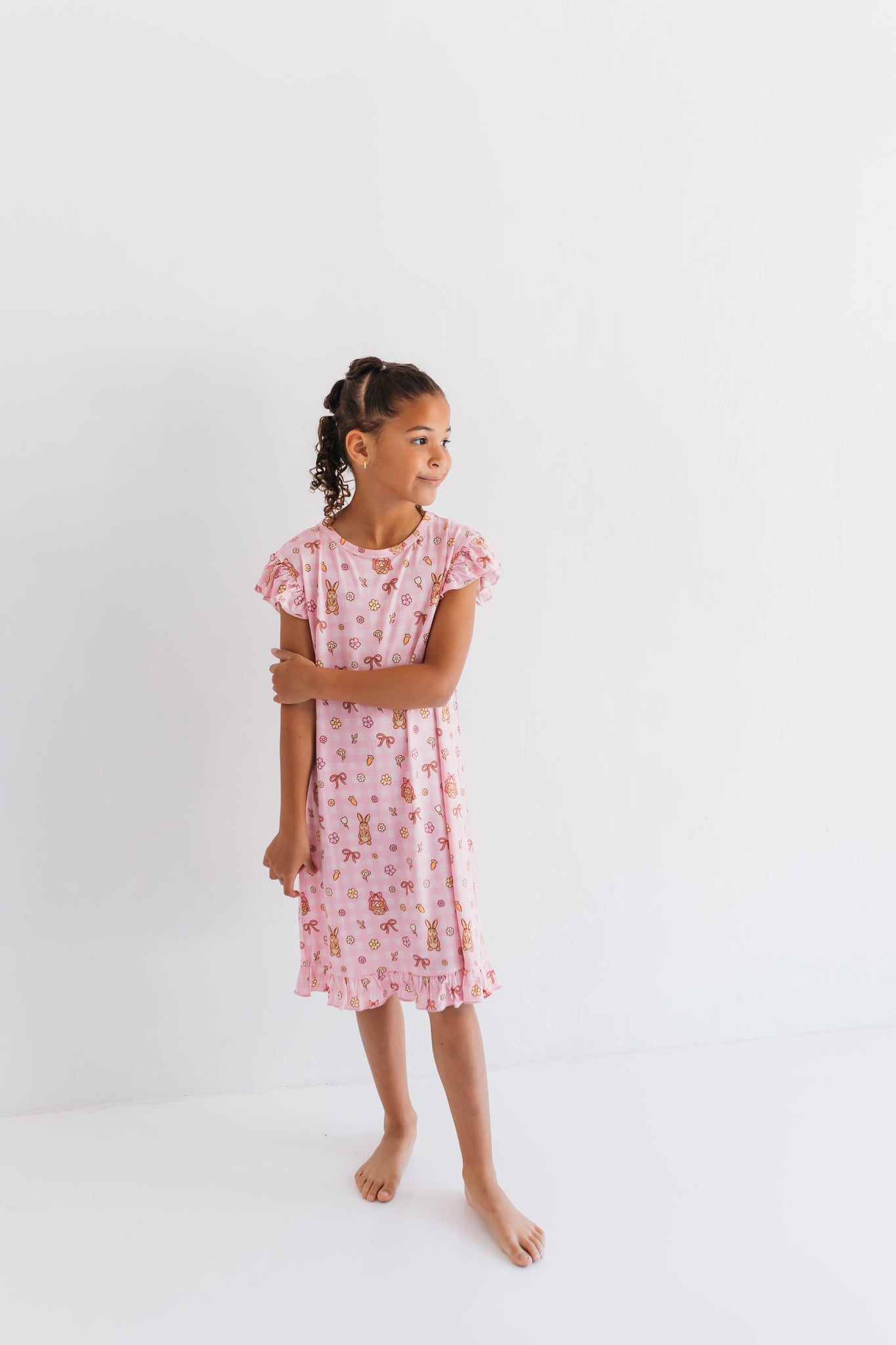 Pink Gingham Bunny Nightgown