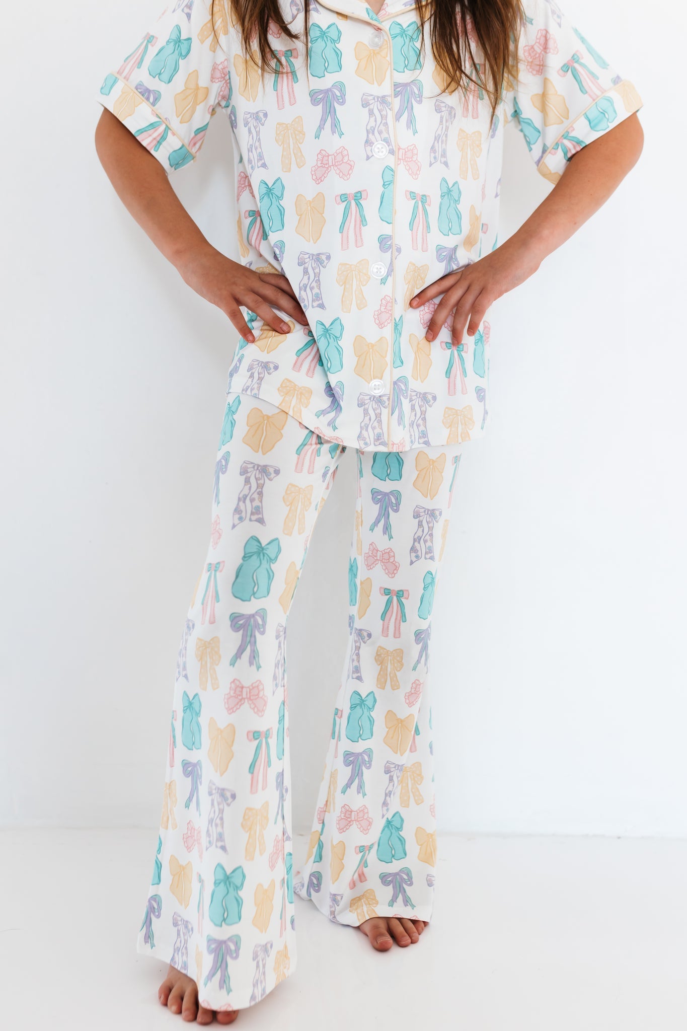 Easter Bows Button Up Flare Set