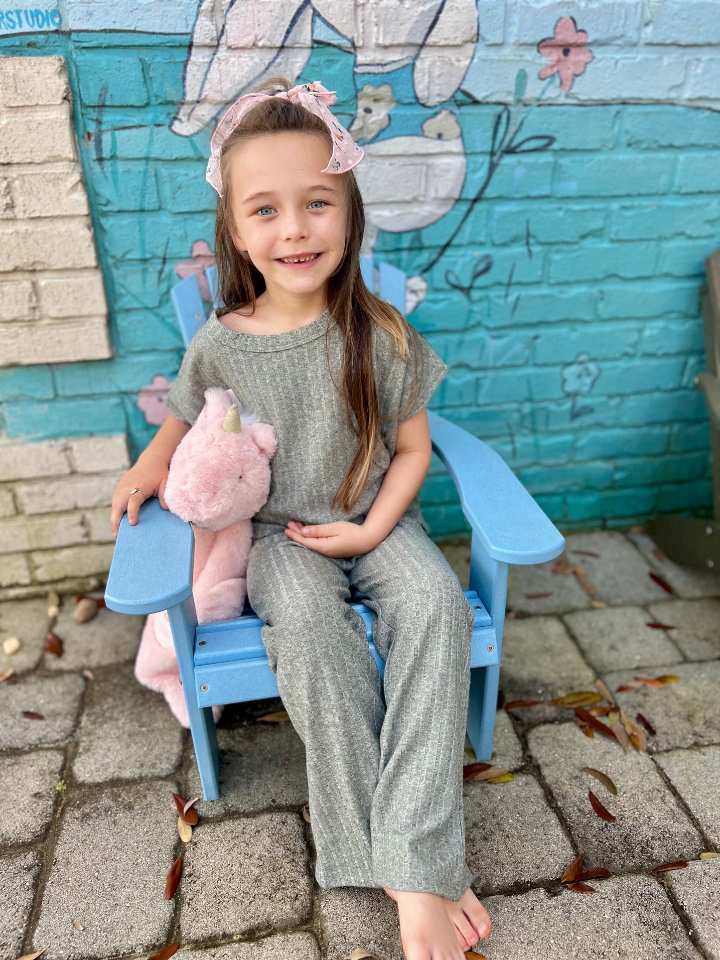 Kids Cozy Knit Eucalyptus Set
