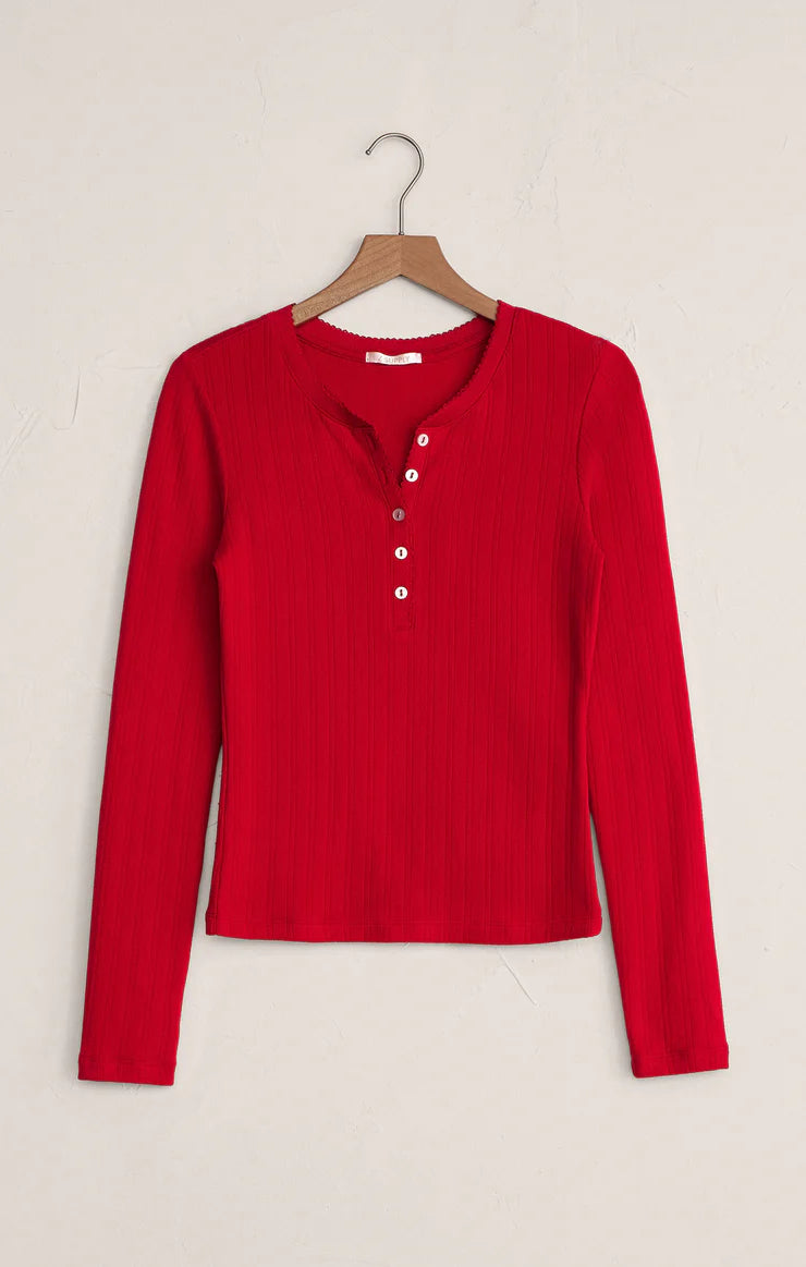 Holly Pointelle LS Top - Adult