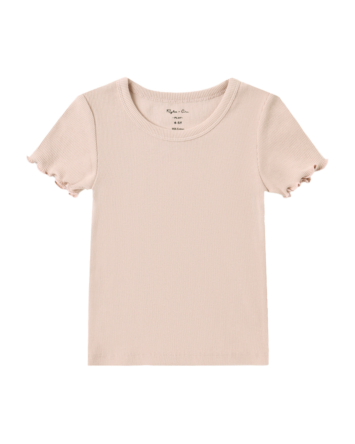 Ribbed Basic Te -Blush