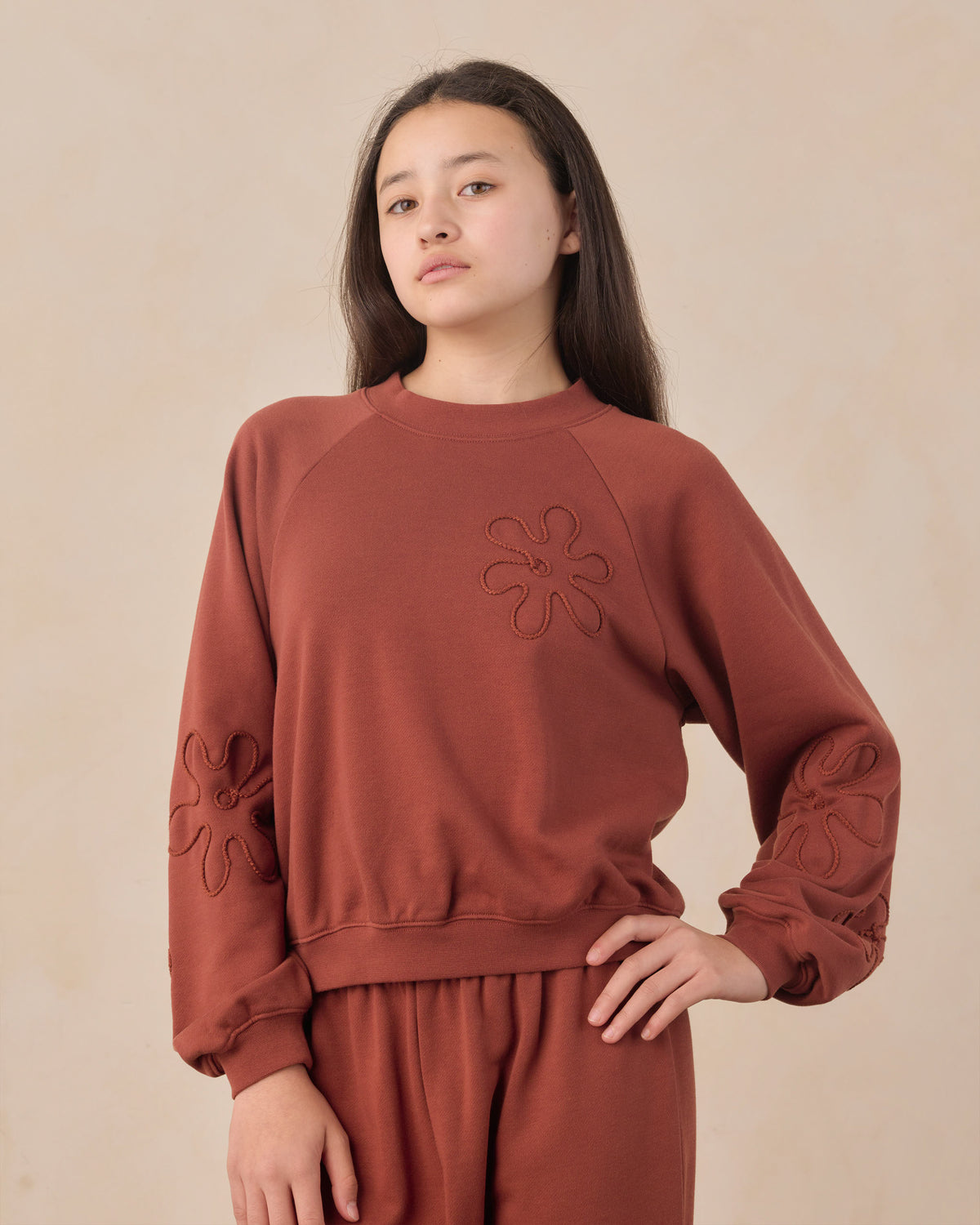 Teen Oversized Sweatshirt Brick