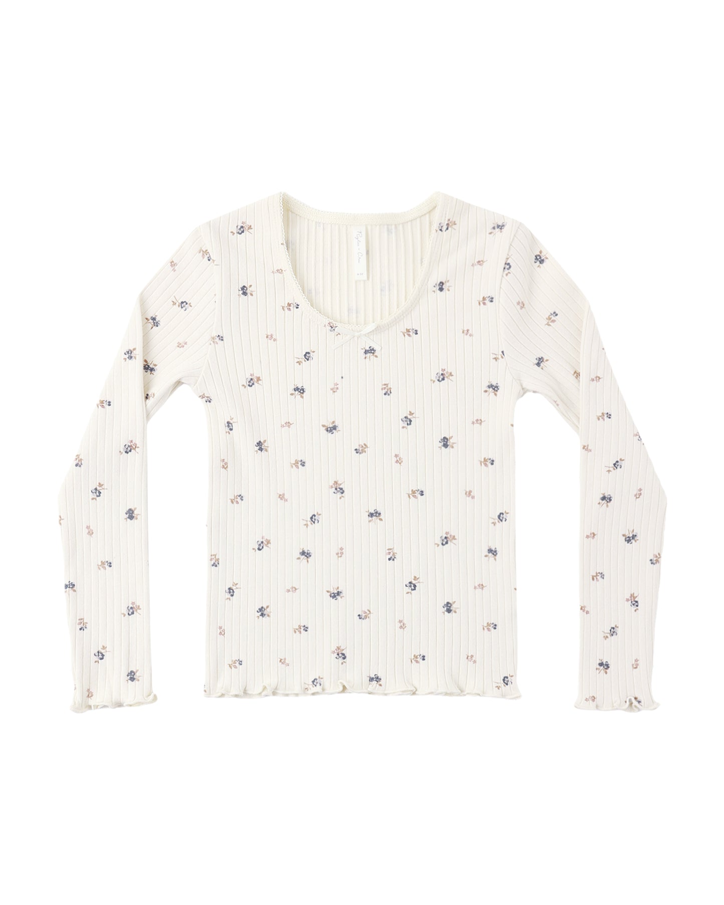 Ribbed Long Sleeve Ditsy