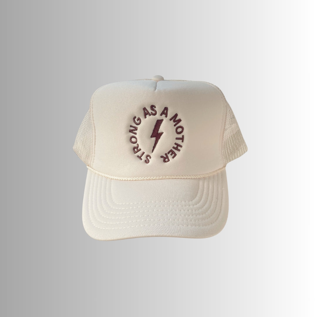 Strong As A Mother Trucker Hat - Sand