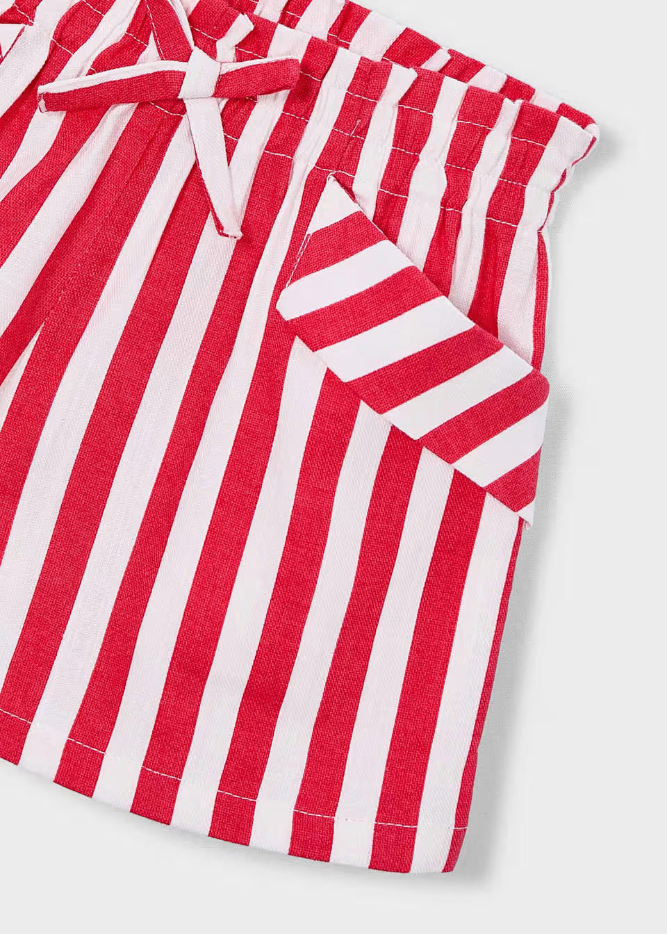 Girls Red Stripe Short