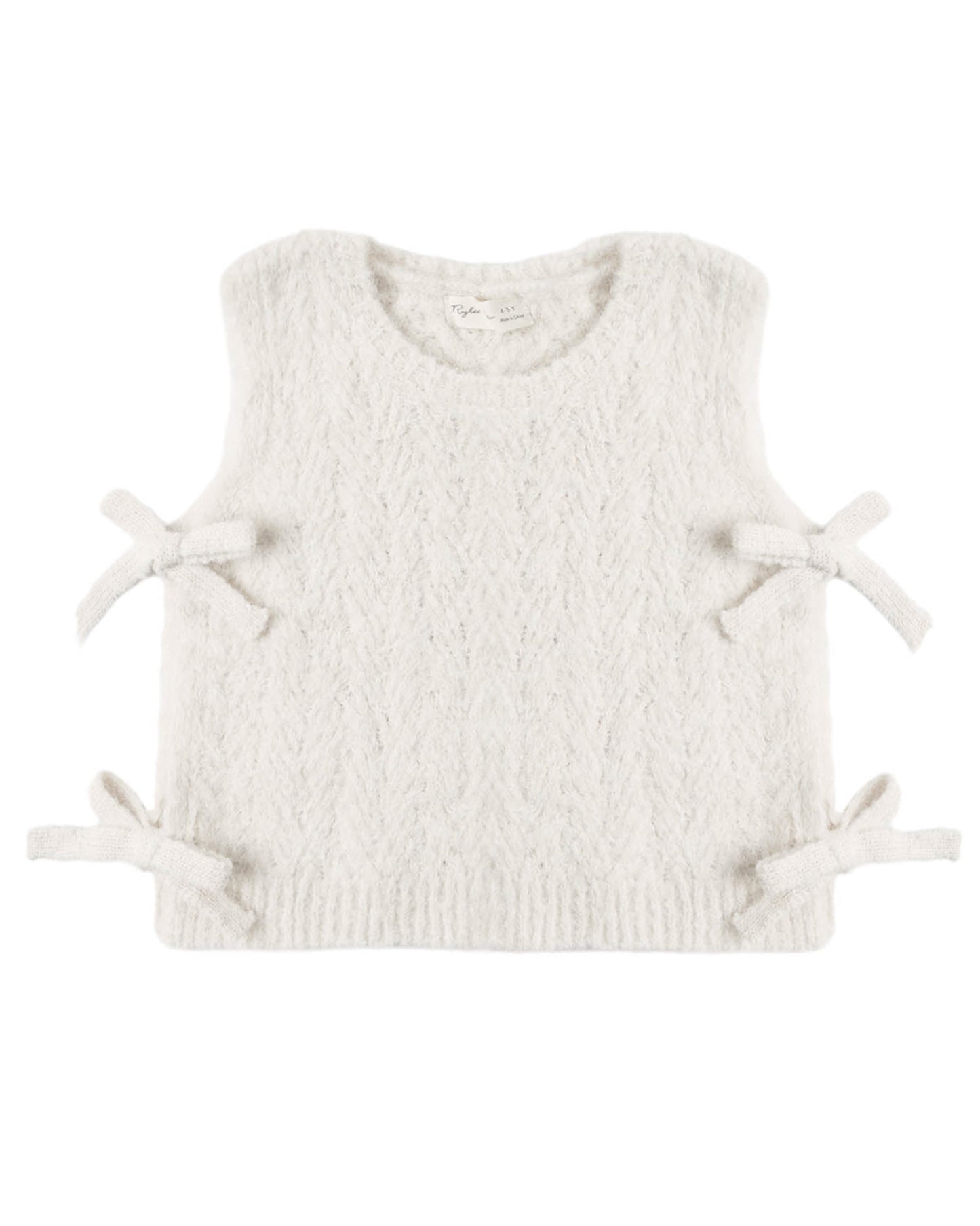 Bow Sweater Vest Ivory