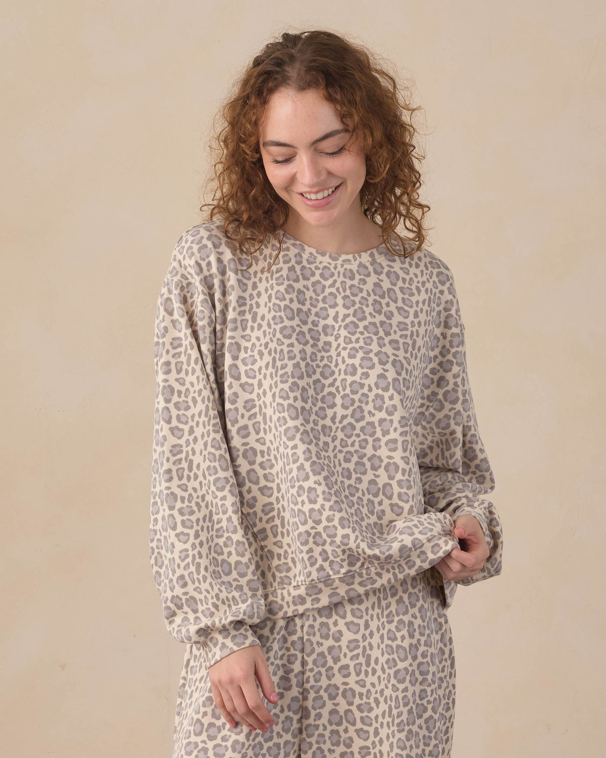 Women's Oversized Sweatshirt Leopard