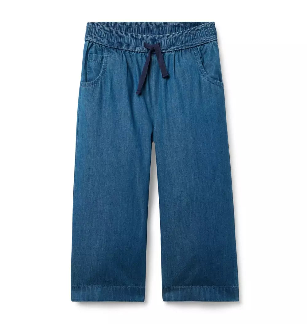 Chambray Wide Leg Pant