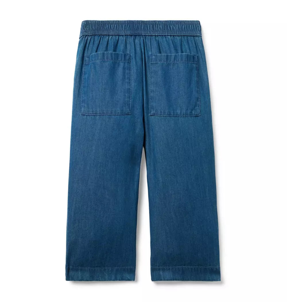 Chambray Wide Leg Pant