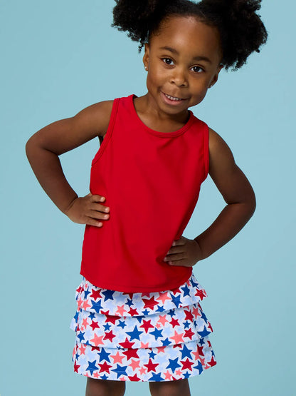 Girls Red Active Tank