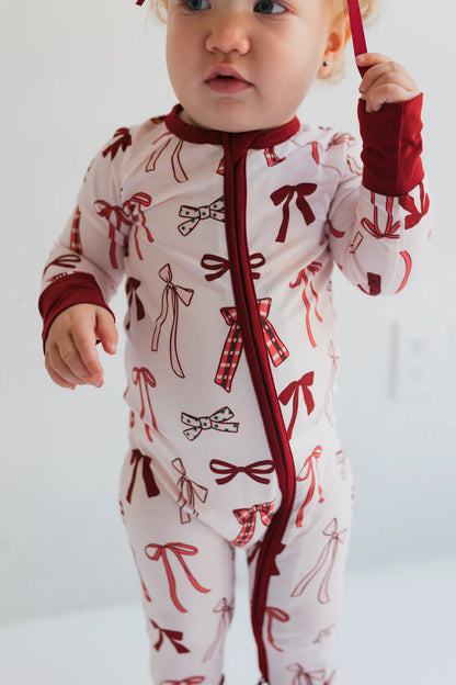 Merry Little Bows Zip Romper