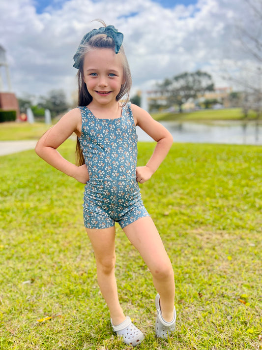 Malibu Bodysuit - Blue Floral