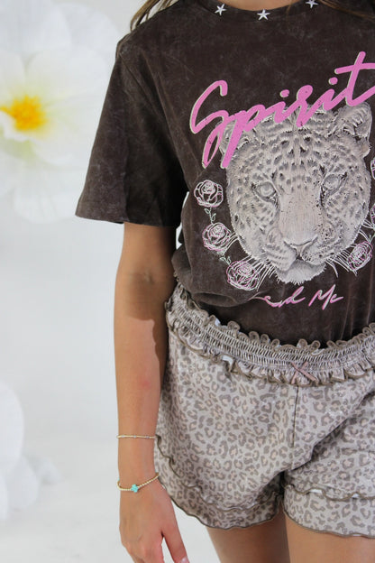 Leopard Smocked Short