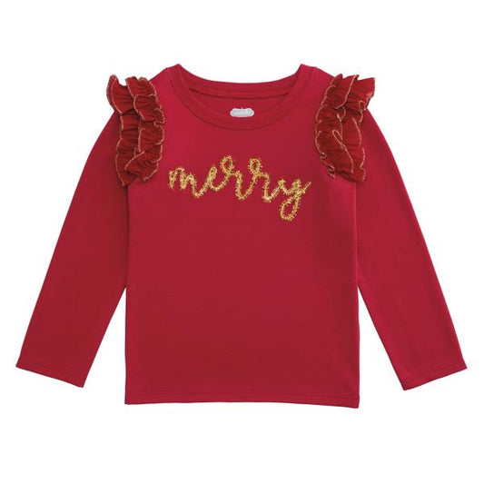 Red Holiday Tinsel Top