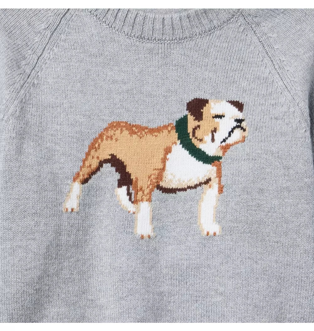 Bulldog Striped Sweater