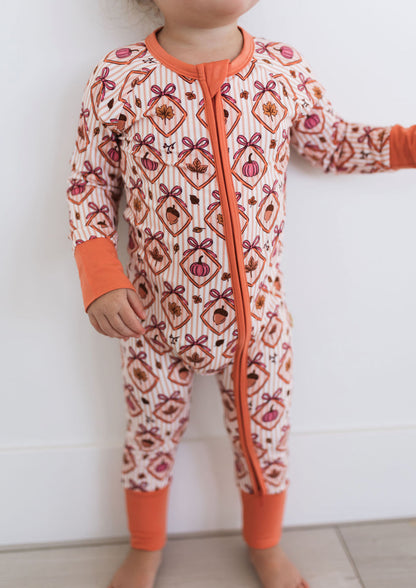Fall Snuggles Zip Romper