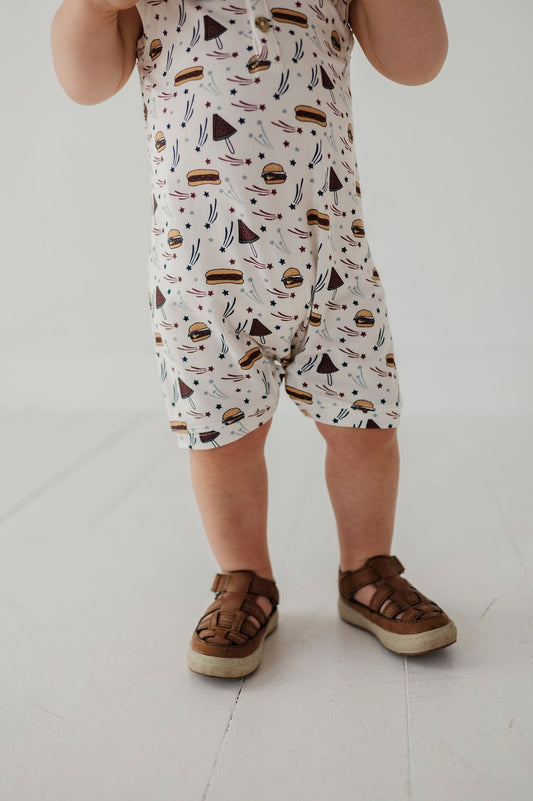 Burgers n' Dogs Sleeveless Romper