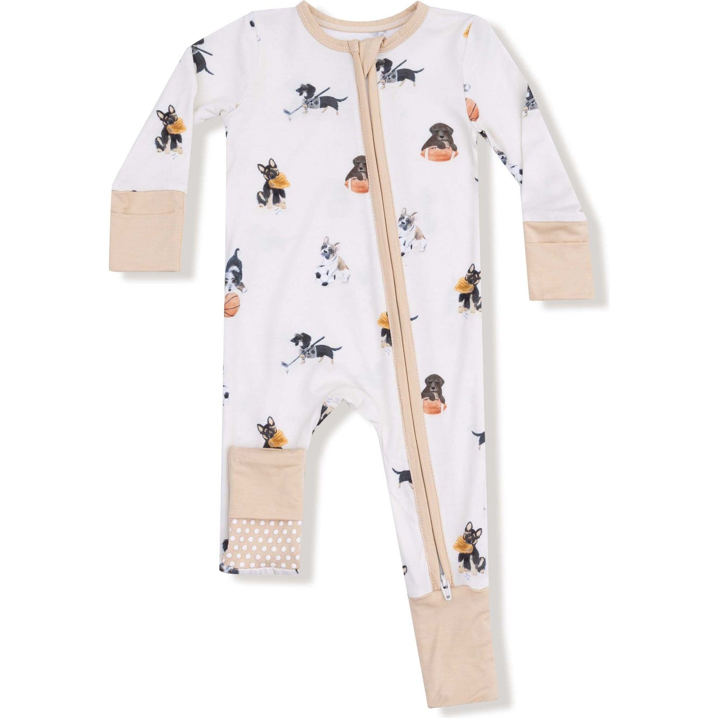 Sporty Puppies Zip Romper
