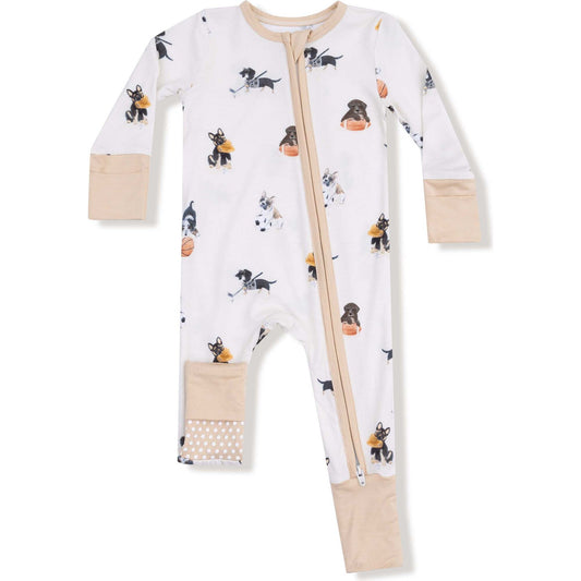 Sporty Puppies Zip Romper