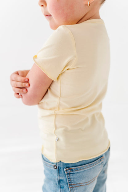 Buttercream Lettuce Hem Top