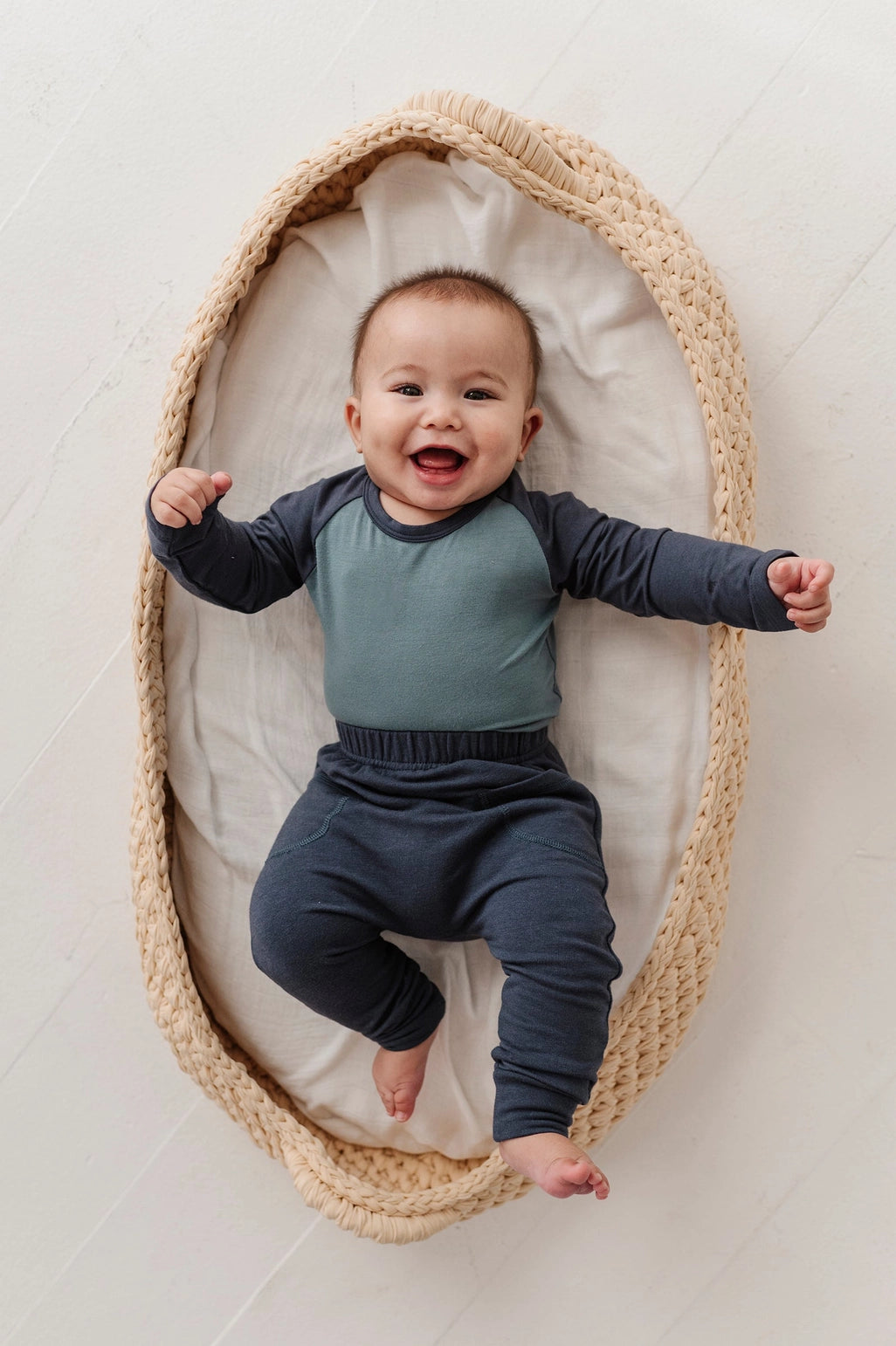 Long Sleeve Raglan Bodysuit - Nightfall