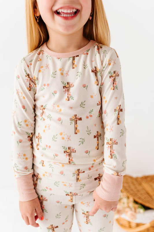 Faith Ribbed 2-PC Pajama