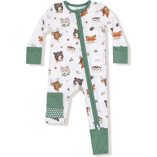 Woodland Animals Faces Zip Romer