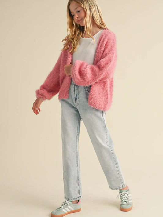 Girls Billow Sleeve Cardigan