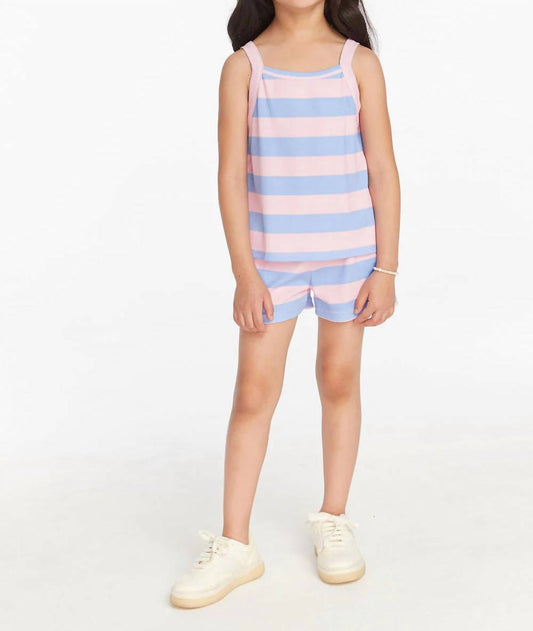 Pink & Blue Stripe Shorts