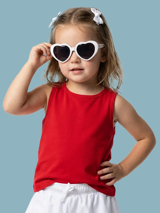 Girls Red Active Tank