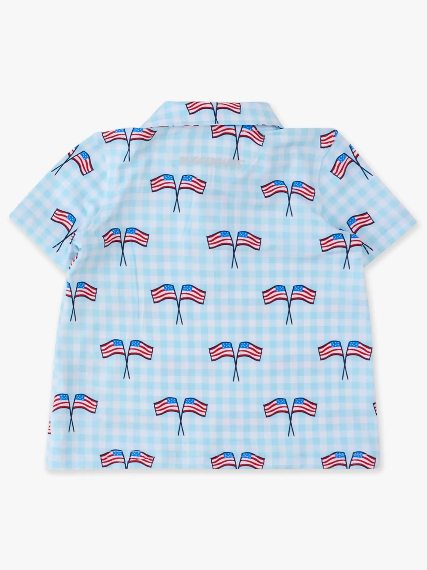 Boys Patriotic Gingham Polo Tee