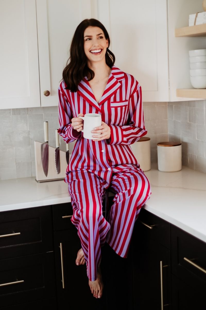 Lilac Stripe Adult PJs