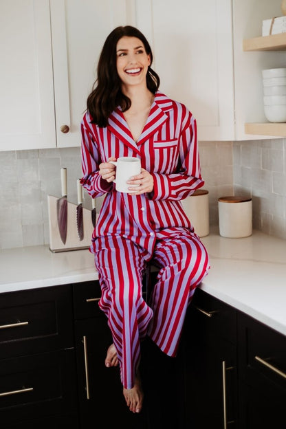 Lilac Stripe Adult PJs