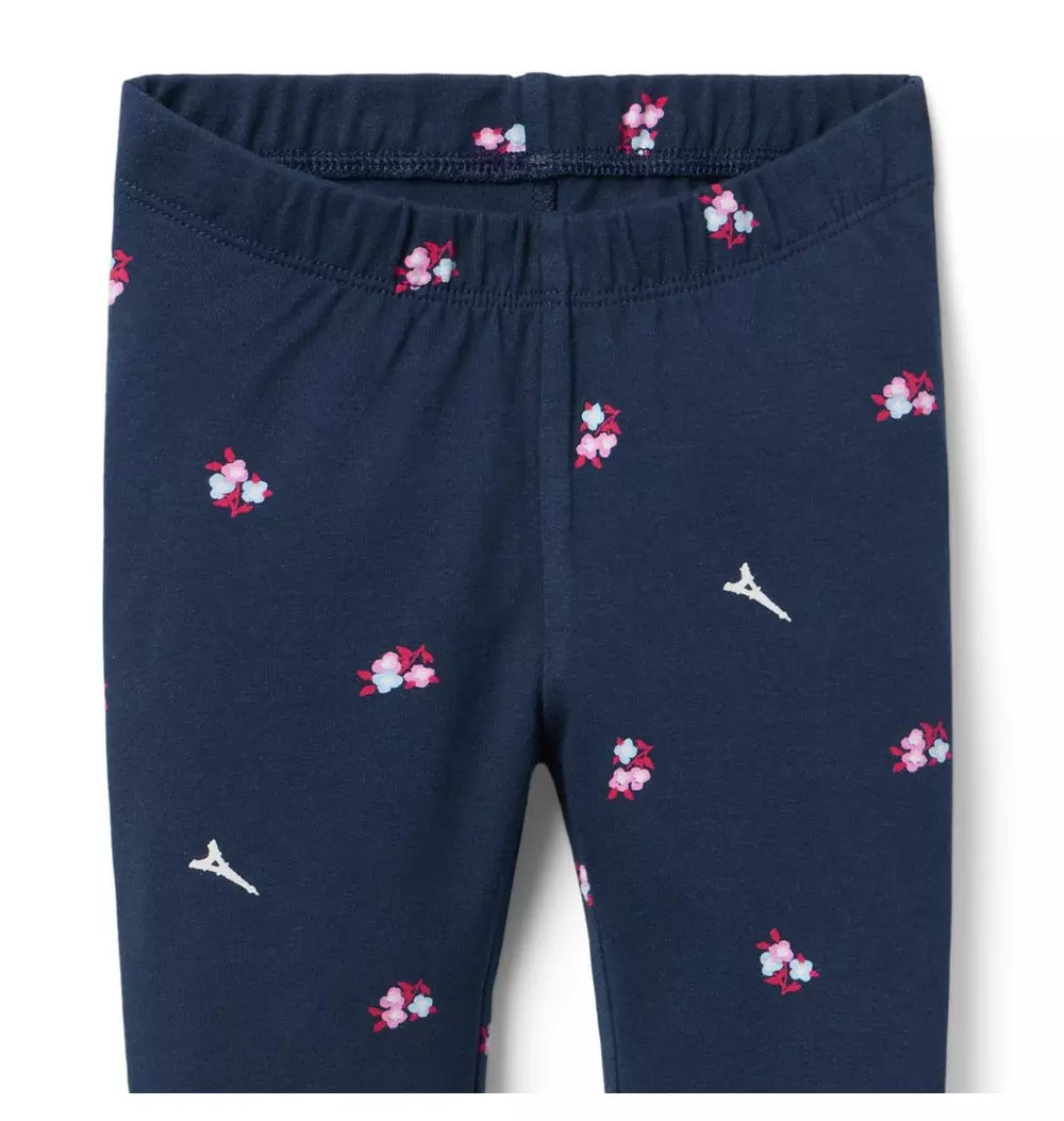 Eiffel Tower Navy Legging