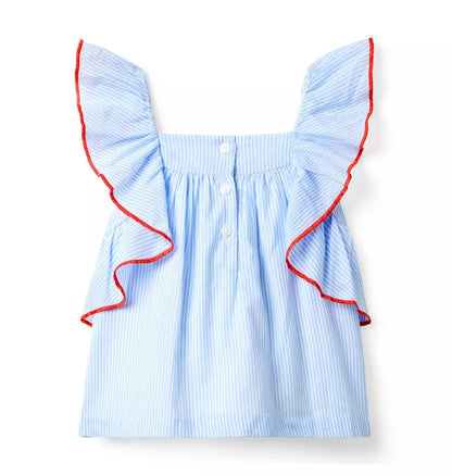 Striped Ruffled Top