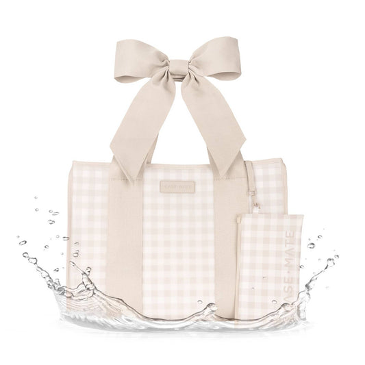 Case-Mate Latte Gingham Bow Jelly Bag