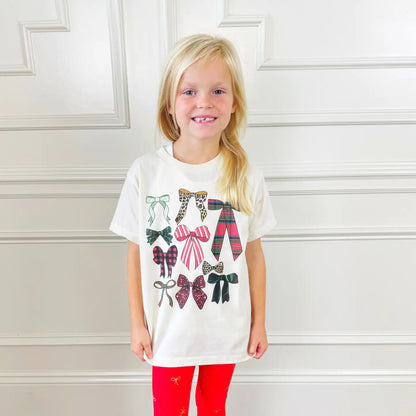Holiday Bows Tee - Youth